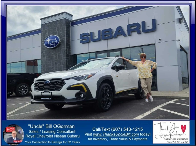 Here is Rebecca and her All New 2024 Subaru Crosstrek from "Uncle" Bill, Joe Reagan and Royal