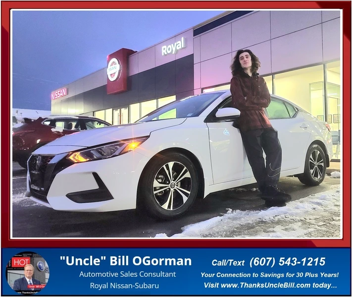 Meet Jacob Gosse of Homer and his Nissan Certified Sentra that "Uncle" Bill OGorman recommended!