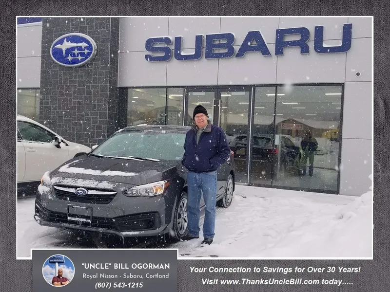 Congratulations to James and his New Subaru Impreza!  Royal Subaru and "Uncle" Bill