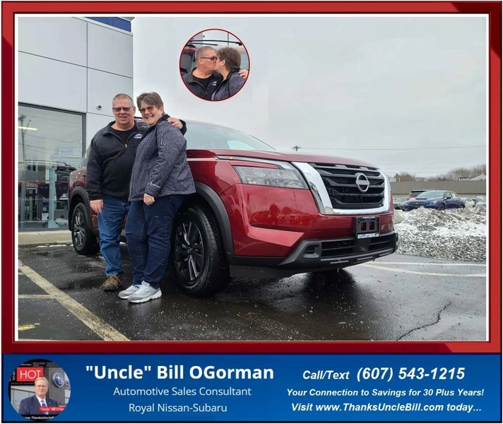 Congratulations to Betty Bentley.  Thank you from "Uncle" Bill and Joe Reagan of Royal Nissan!