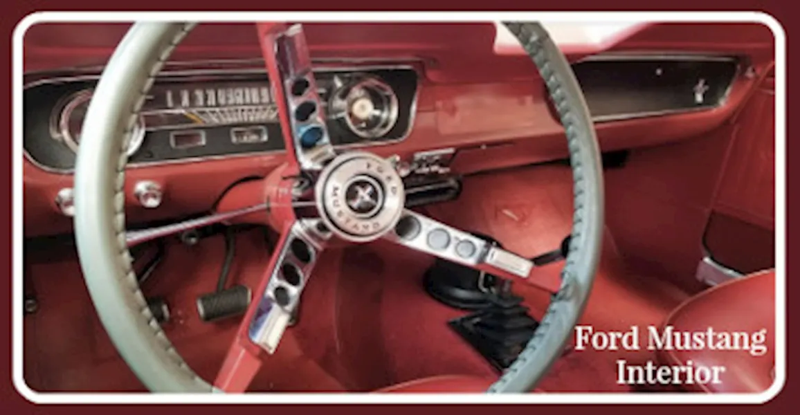 Vintage Ford Mustang Interior...