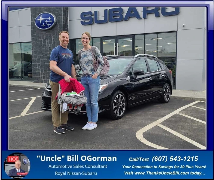 This morning Michael, Lauren and Baby Grace came to see me... now they are driving a new Subaru!