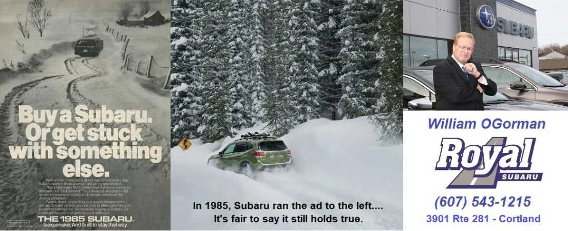 Subaru ran this ad 37 years ago... We still have snow, and Subaru gets you where you need to be!