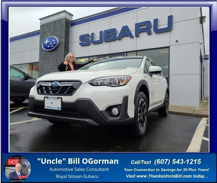 Look who has her very first NEW CAR!  Linda has a New Crosstrek from Royal Subaru and "Uncle" Bill!