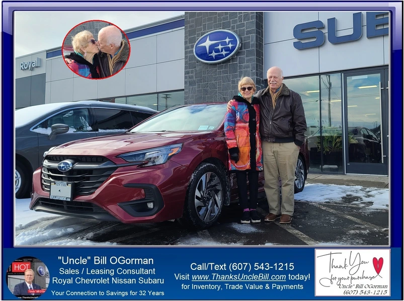 Congratulations Tom and Sue Bonne who is now driving a Factory Certified Subaru!