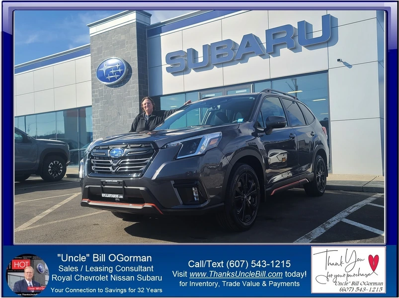 Linda was ready for the New 2024 Subaru Forester Sport Edition!  Just Ask "Uncle" Bill at Royal