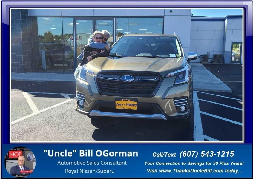 Were YOU this Happy to get YOUR NEW Car?  See "Uncle" Bill OGorman at Royal Subaru... Be Happy!