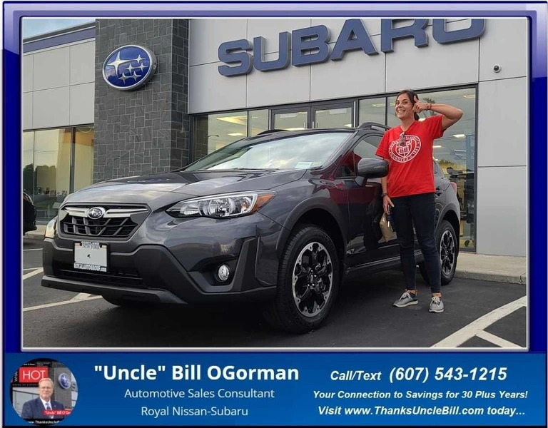 Nicole is Very Happy!  This is her first New Car, a 2023 Subaru Crosstrek from "Uncle" Bill & Royal!