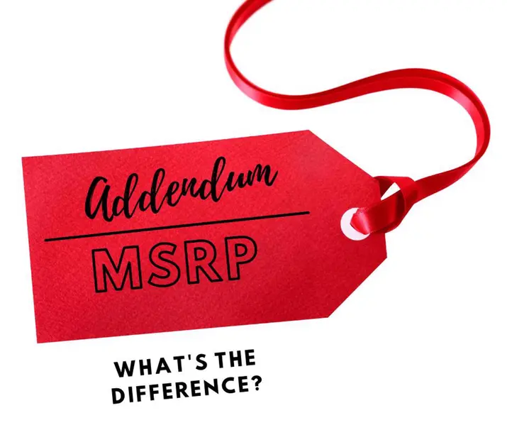 What’s the Difference in  MSRP & Addendum Stickers?