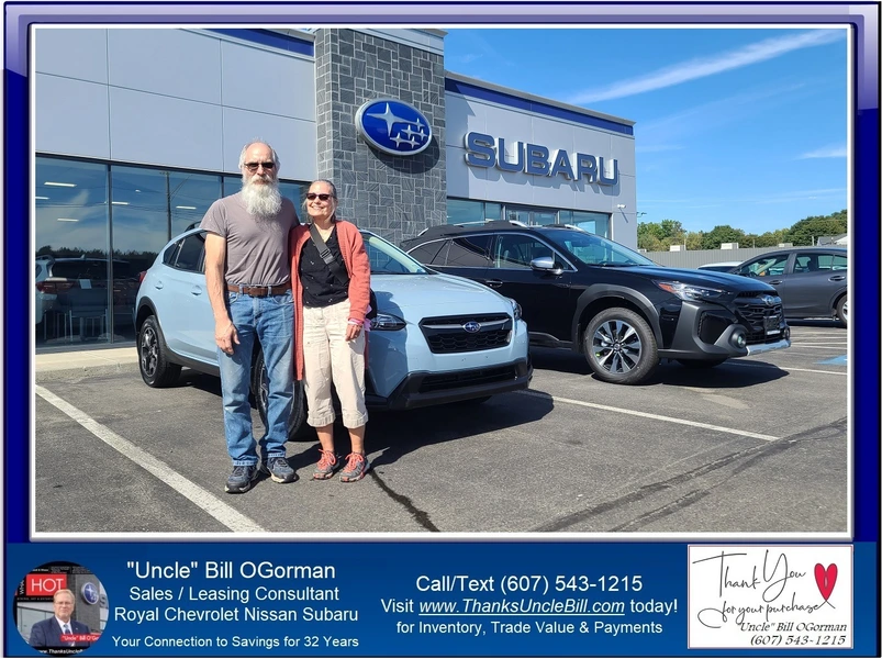 Derek and Clarissa found the perfect Pre-Loved Subaru with "Uncle" Bill and Royal Subaru