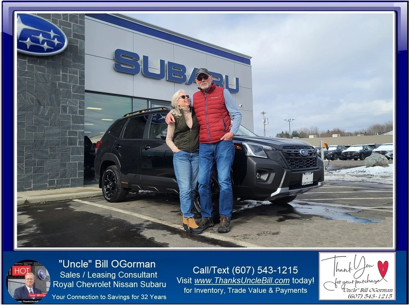 Richard and his wife Kathryn were  ready.. New Subaru Forester Wilderness from "Uncle" Bill is too!