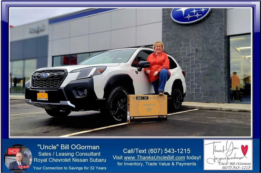 Jennifer Drake and her Brand New 2023 Subaru Outback "Wilderness" Edition from "Uncle" Bill