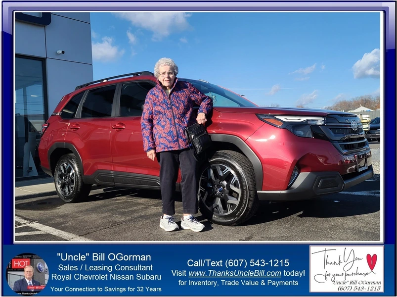 Nancy was ready to make the move to another vehicle... from "Uncle" Bill and Royal Subaru!