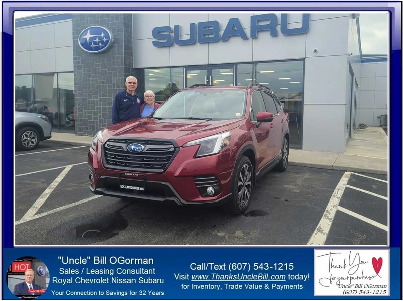Congratulations Paula and John!  They chose a NEW Subaru Forester with "Uncle" Bill