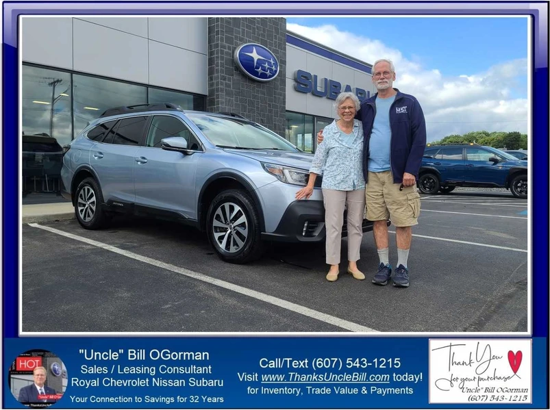 Dennis and Shirley found the right car at the right price with "Uncle" Bill OGorman and Royal Subaru