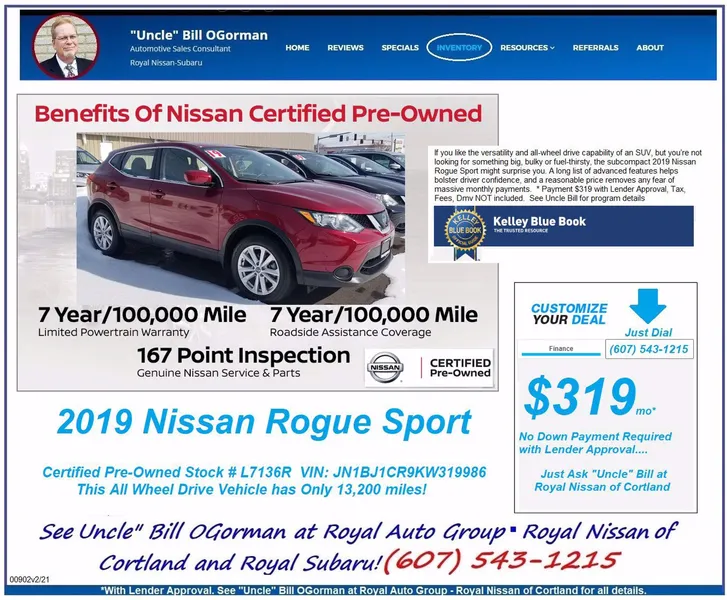 Get the All Wheel Drive YOU Want & Need!  See "Uncle" Bill at Royal Nissan