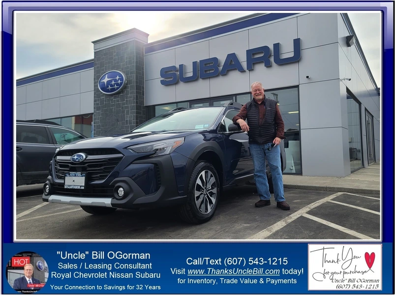 Congratulations and thank you Steven for trusting "Uncle" Bill OGorman and Royal Subaru - Again!