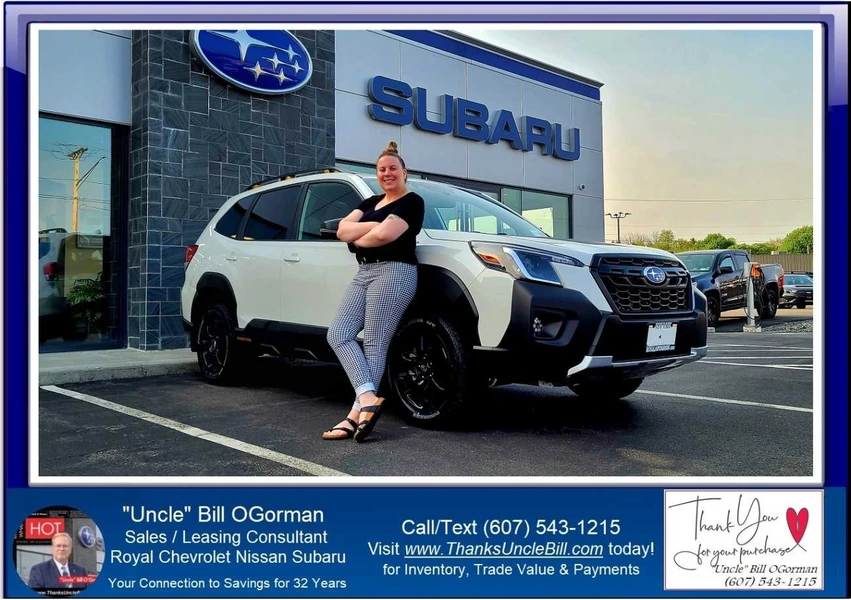 Congratulations to Cady and her Brand New Subaru Forester Wilderness from "Uncle" Bill and Royal