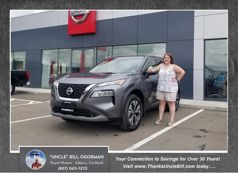 Krista Natale found her NEW Vehicle at Royal Nissan of Cortland with "Uncle" Bill OGorman