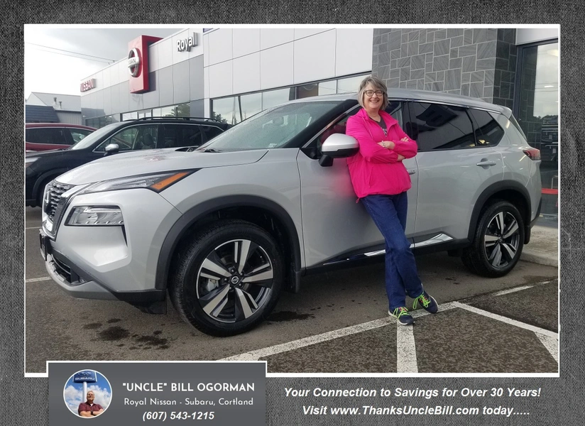 Congratulations Carolann Darling of Groton!  Savings on a New 2021 Rogue!  YES, with Royal Nissan and "Uncle" Bill OGorman!