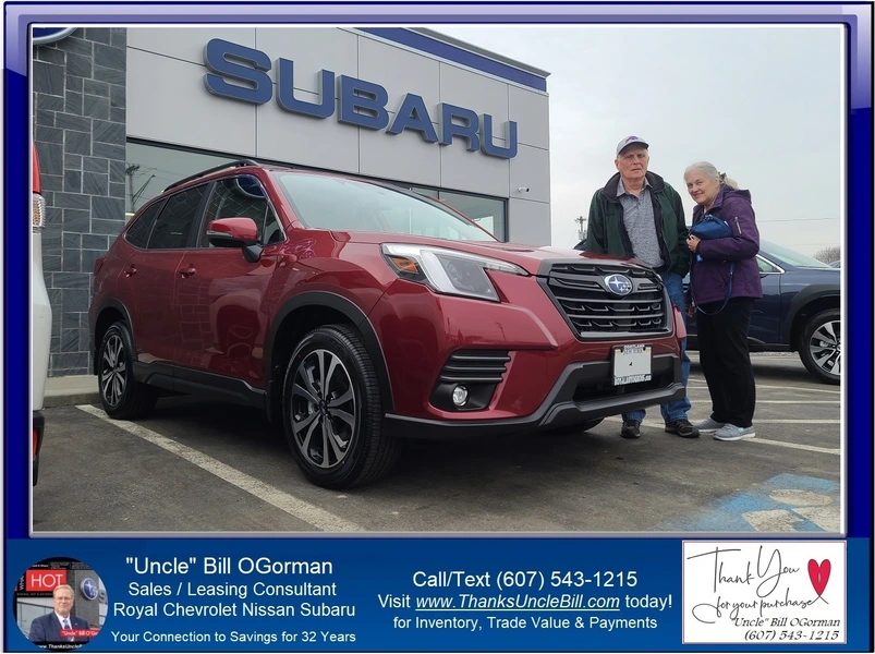 Rick and Veronica stopped in to see what could work.  "Uncle" Bill and Royal Subaru made it happen!