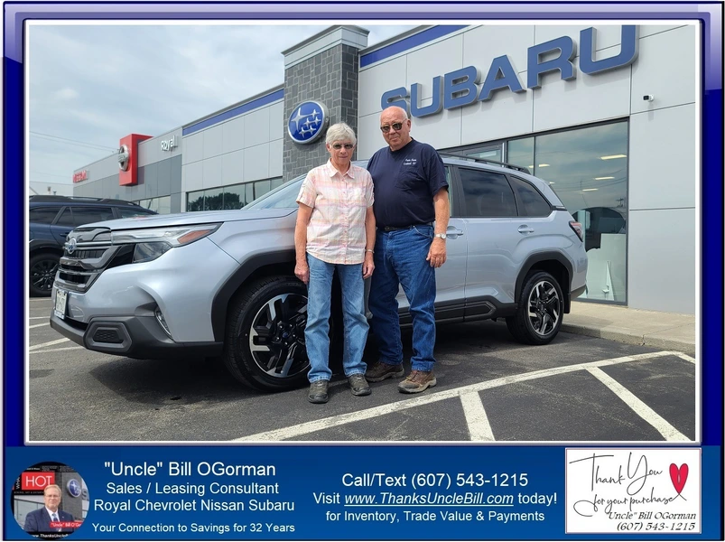 Bob and Sharon have once again trusted "Uncle" Bill and Royal Subaru to help!