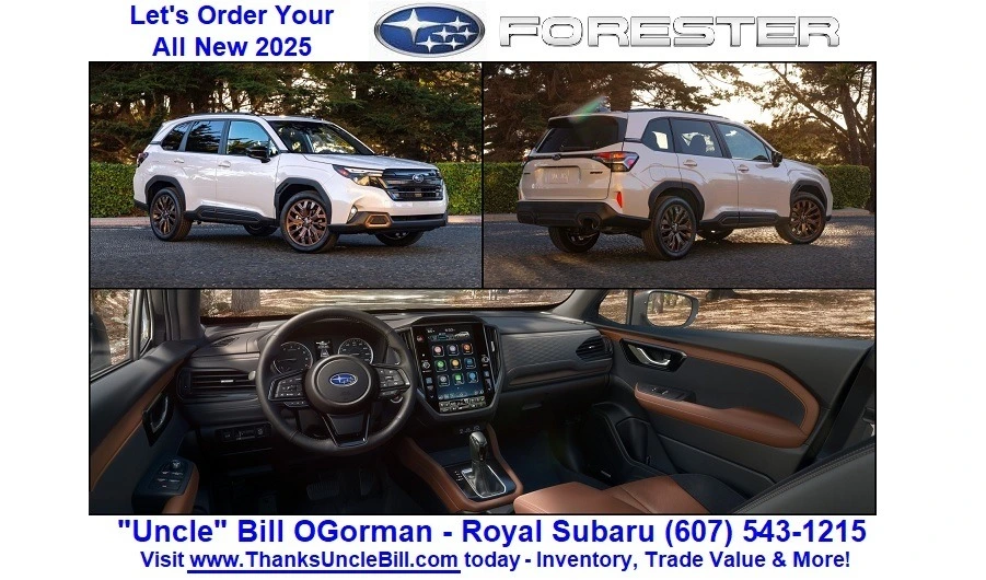 Early, Special Orders are NOW BEING PLACE for the All New 2025 Subaru Forester Models - Hurry