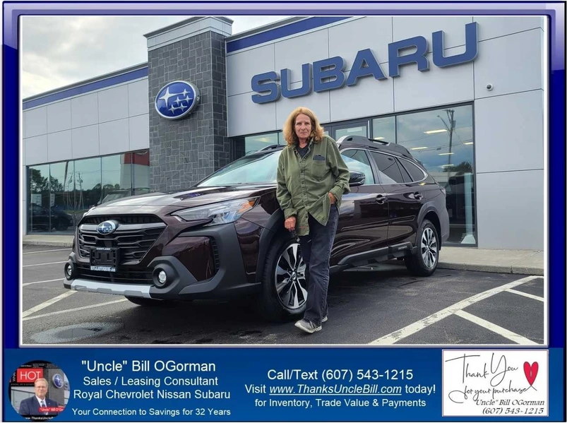 Cathy has gone from the Forester to the Outback with "Uncle" Bill OGorman and Royal Subaru.