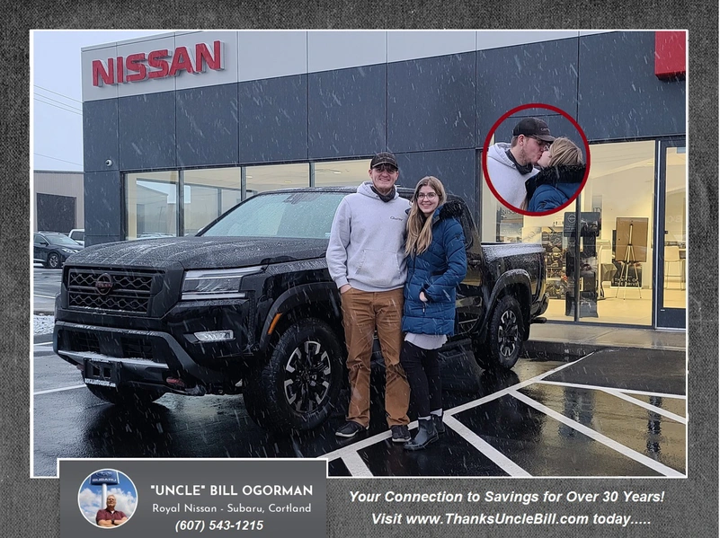 Congratulations Devin and Shelby!  Devin just drove home his ALL NEW 2022 Nissan Frontier Pro4 X!