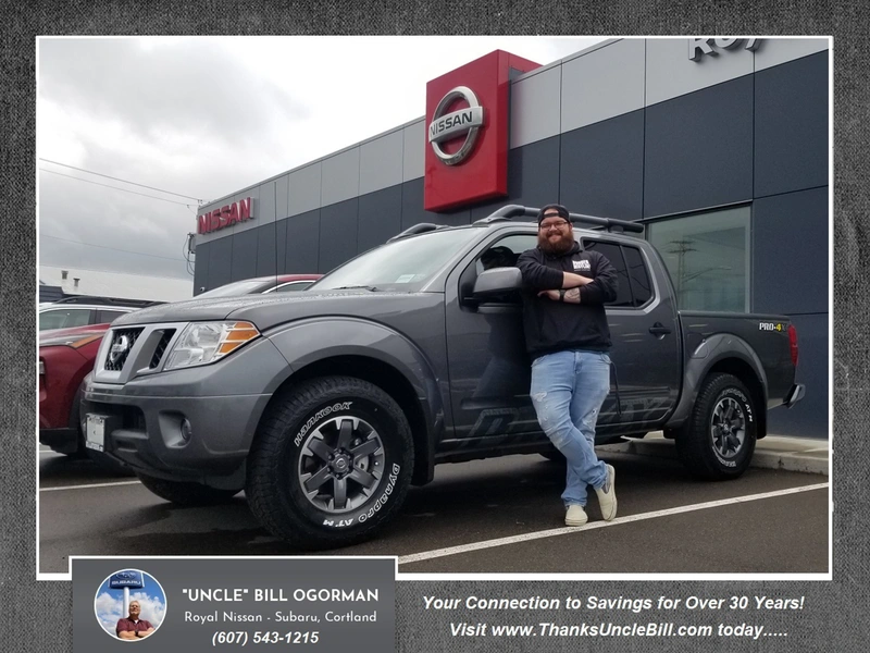 Proud.  When you look at this picture, you see a Proud Nissan Frontier Owner who saved with Royal Nissan and "Uncle" Bill
