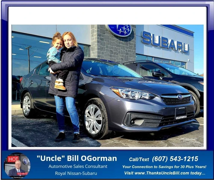 Congratulations to Karleigh!  She is now driving a Certified,  Subaru from "Uncle" Bill & Royal Auto