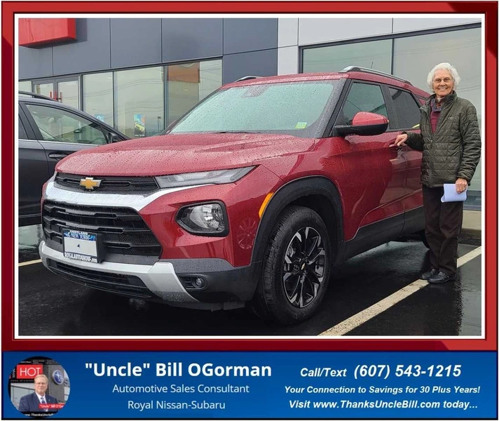 Terry is now enjoying her Chevrolet Trailblazer thanks to Royal Auto and "Uncle" Bill OGorman!