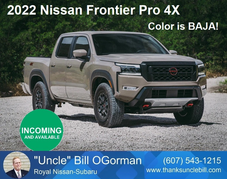 Incoming and AVAILABLE!   2022 Nissan Pro 4X in Baja!