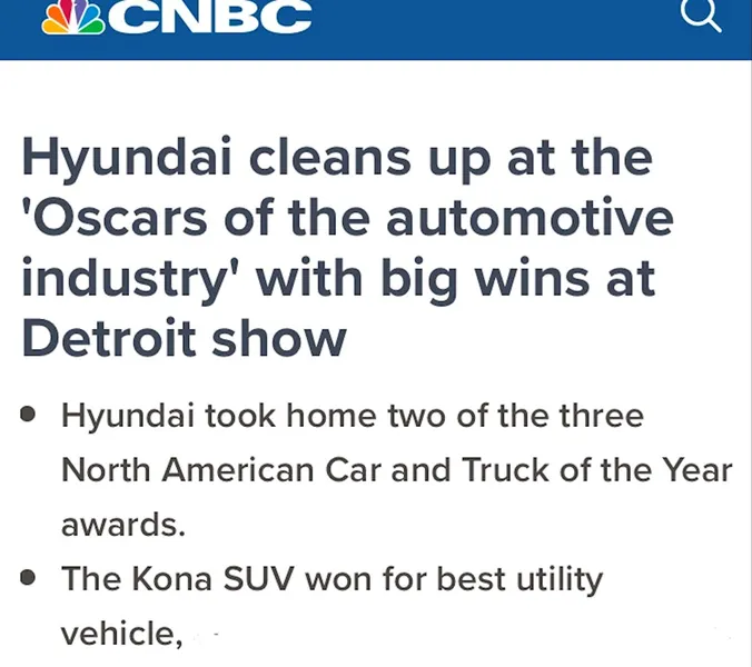 Hyundai Cleans up at Oscars of Auto Show