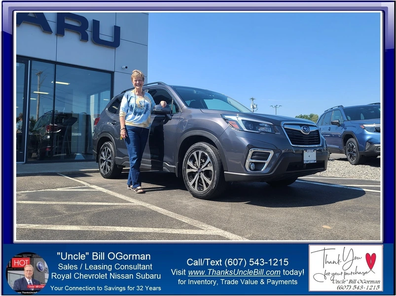 When Ginny had to replace her 2010 Forester... "Uncle" Bill and Royal Subaru were there to help.