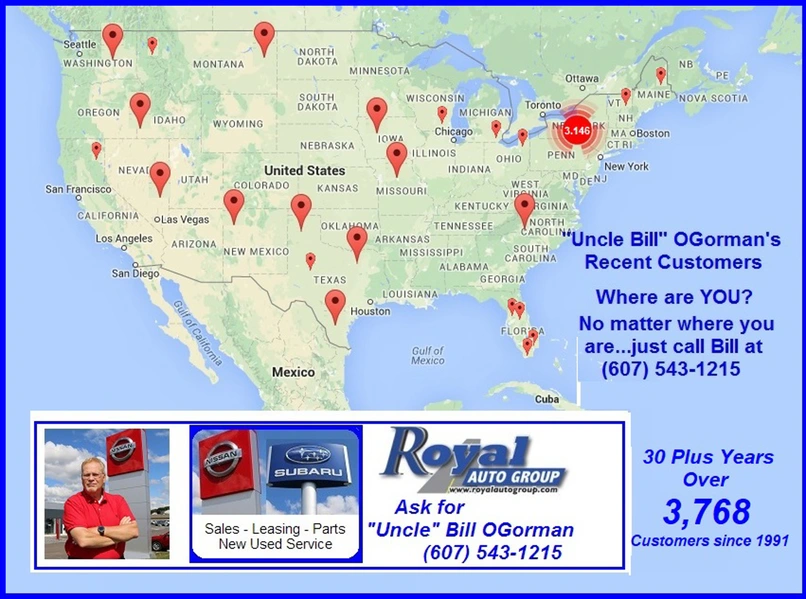 Time to UPDATE the SALES Map!  Across this great land... thousands of customers have saved with "Uncle" Bill OGorman!
