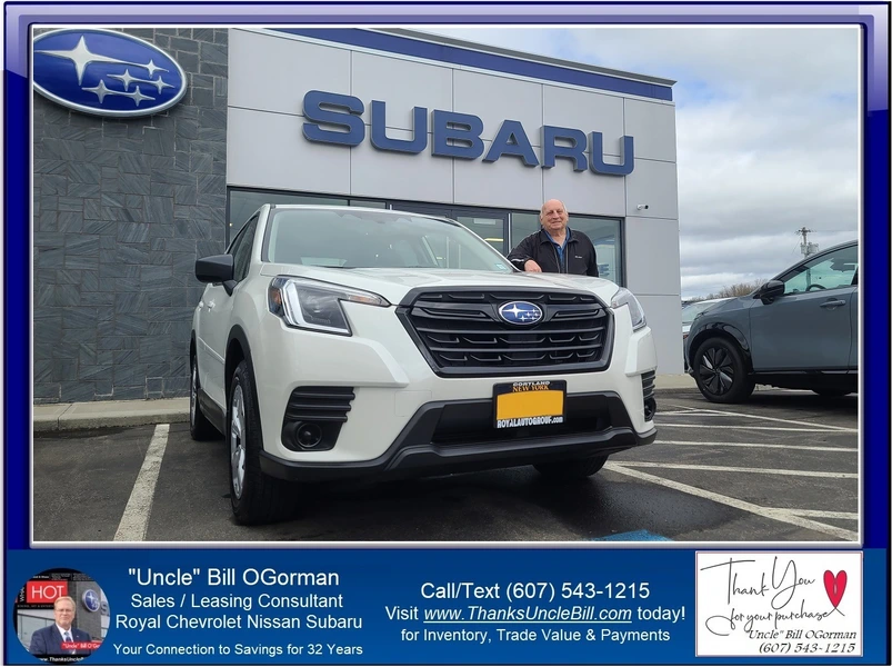 David Tanner was ready for a New Subaru.  "Uncle" Bill of Royal Subaru had exactly what he wanted.