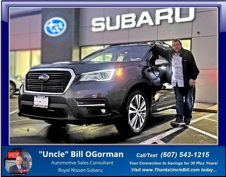 Congratulations Jeffrey!  Subaru Ascent #2 from "Uncle" Bill and Royal Subaru of Cortland.