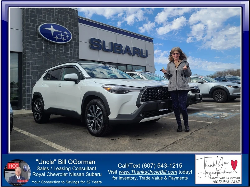 Meet Joan.  She needed a vehicle and chose "Uncle" Bill and Royal Subaru.  Trust - is Everything.