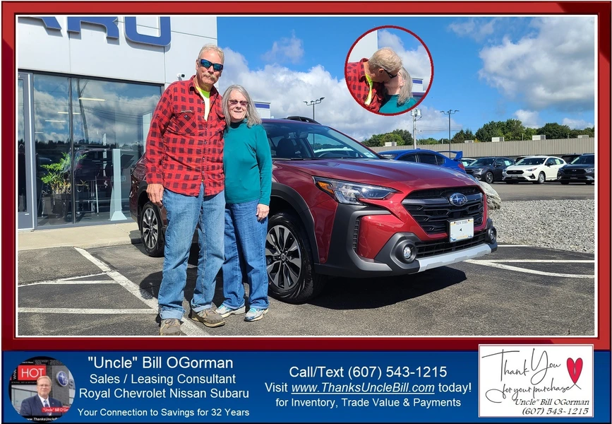 Susan just loves her Red Subaru Outback!  Here is the ordered car that came in!